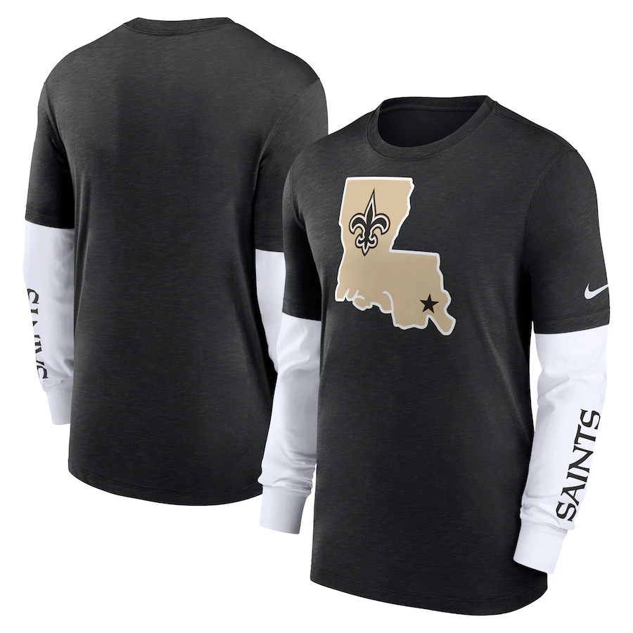 2023 Men NFL New Orleans Saints Nike Long Tshirt->->Sports Accessory